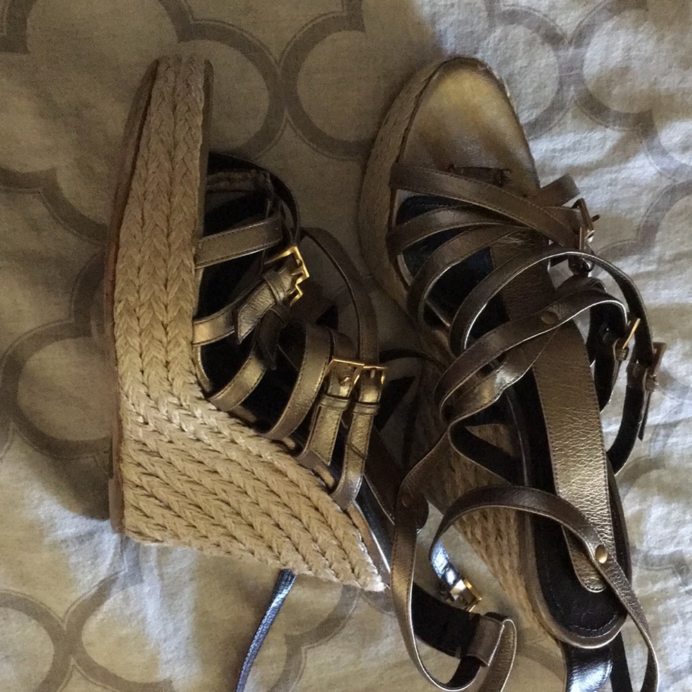 Burberry strappy wedge sandals size 41
